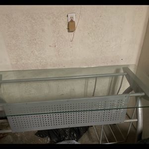 Glass table/computer desk also